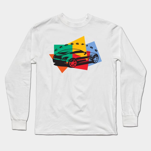 Crossfire Andy Warhol Style Long Sleeve T-Shirt by silvercloud